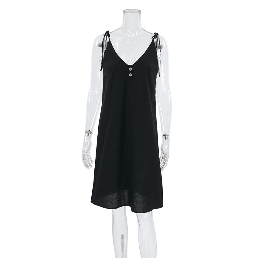 Pure Cotton Backless Camisole Nightdress for Women