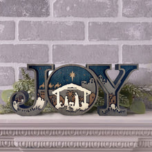 JOY Wooden Letter Ornaments Decorative Craft Set