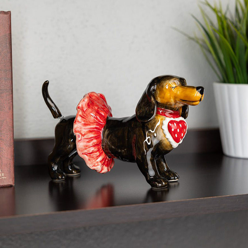 Handcrafted Ceramic Dog Figurine Home Decor