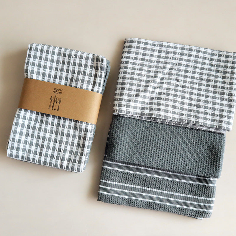 Absorbent Cotton Kitchen Tea Towel Set of 3
