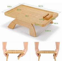 Portable Folding Bamboo Sofa Arm Tray Table