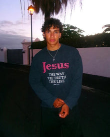 Jesus Is the Way Long Sleeve Crew Neck Faith Top