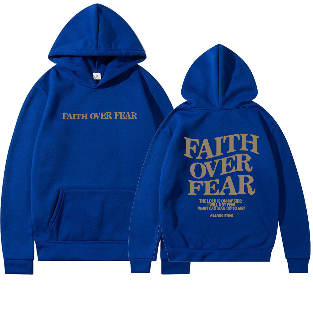 Faith Over Fear Unisex Christian Aesthetic Hoodie