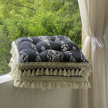 Breathable Bamboo-Cotton Tassel Seat Cushion